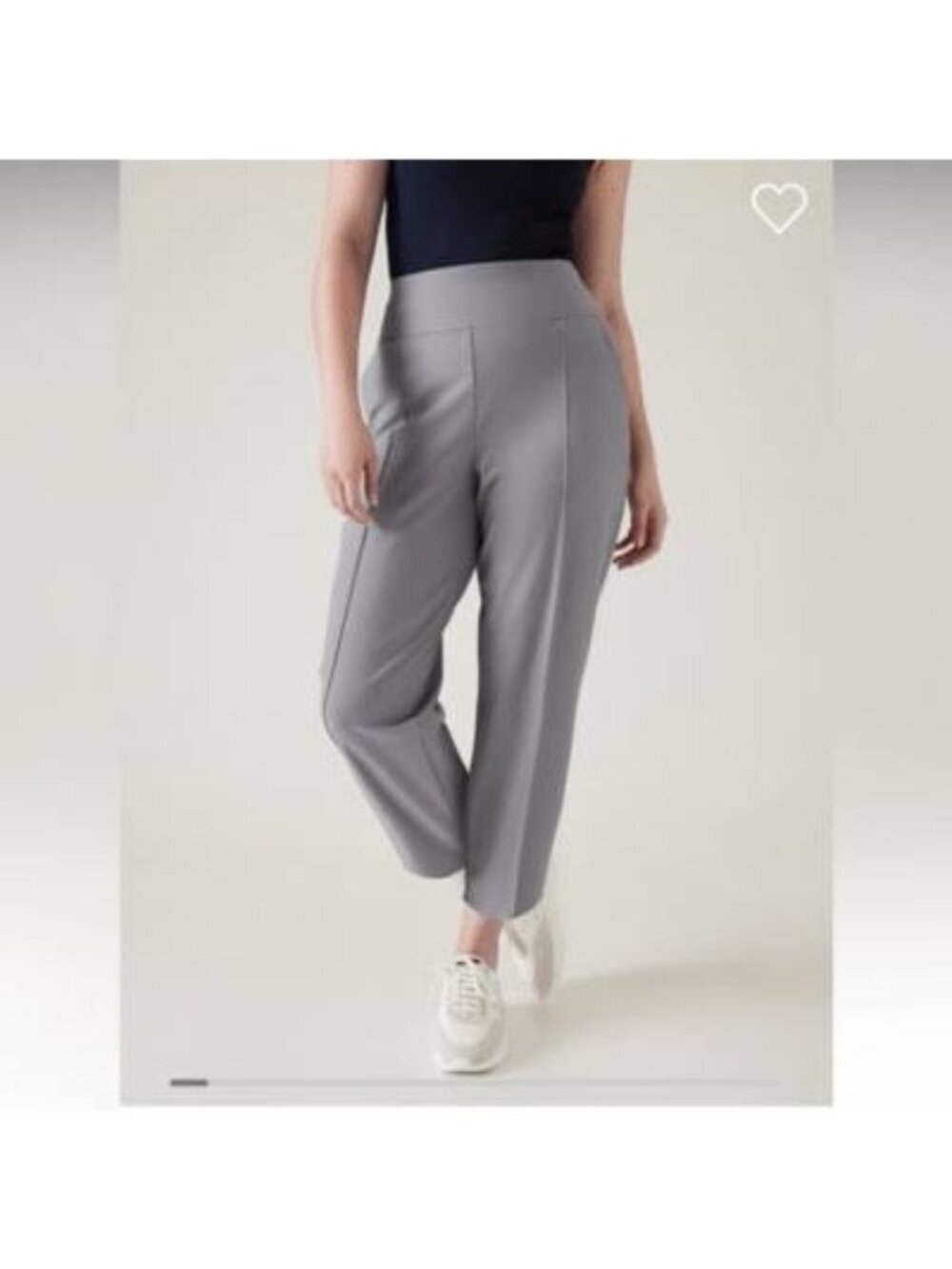 Athleta Stellar Wide Leg Crop Pants 10 Tall Travel Career Coastline Athleisure